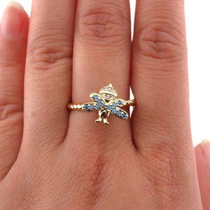 Discover Serenity in Style Women's 14k Gold Plated Bee Fidget Ring Twisted Band*